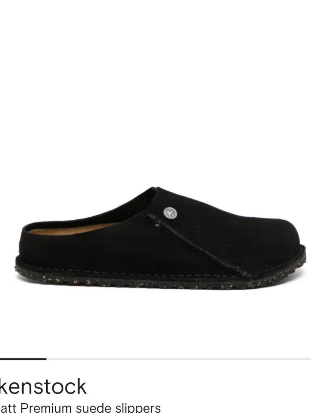 Birkenstock Made In Germany EU 41 265 L 10 M 8 Black Zermatt Suede Slippers